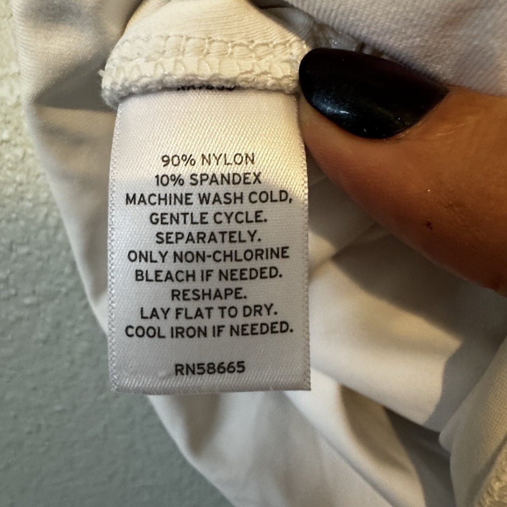 BP White Cap Sleeve Stretchy Shirt Women's‎ Scoop Back Size Small New No Tag - Picture 5 of 6